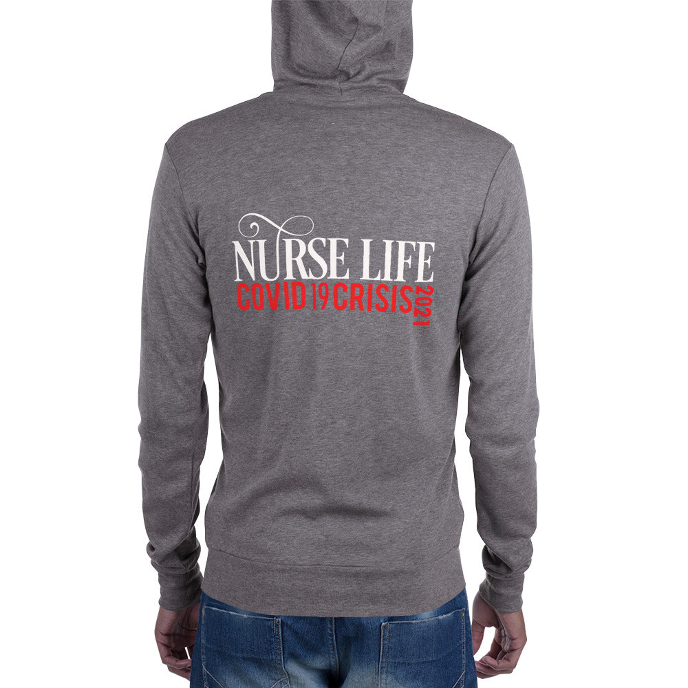 Nurse Life Zip Up 2021 (Wht/Grey)